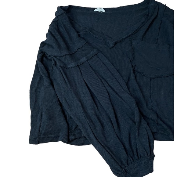 Pol Balloon Sleeve Crop Layering Top - Picture 3 of 8